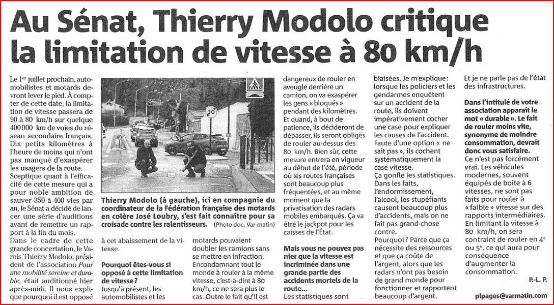 80kmh thierry Modolo